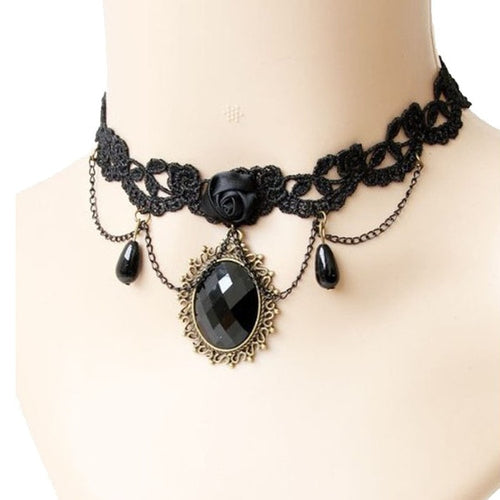 Black & Gold Choker Necklace