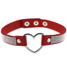 Load image into Gallery viewer, Heart Crystal Choker Necklace