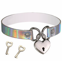 Load image into Gallery viewer, Holographic Collar Heart Choker Necklace