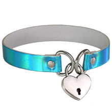 Load image into Gallery viewer, Holographic Collar Heart Choker Necklace