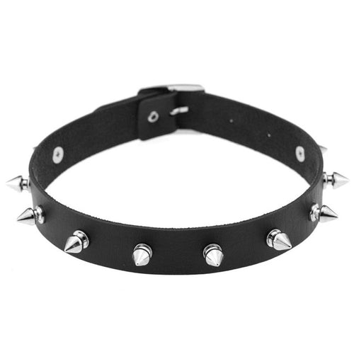 Gothic Leather Choker Necklace