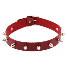 Load image into Gallery viewer, Gothic Leather Choker Necklace