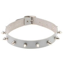 Load image into Gallery viewer, Gothic Leather Choker Necklace