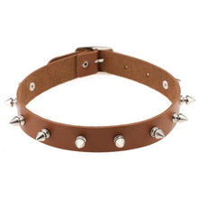 Load image into Gallery viewer, Gothic Leather Choker Necklace