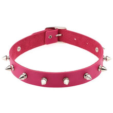 Load image into Gallery viewer, Gothic Leather Choker Necklace