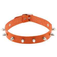 Load image into Gallery viewer, Gothic Leather Choker Necklace
