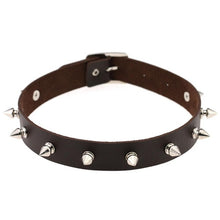 Load image into Gallery viewer, Gothic Leather Choker Necklace