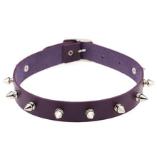 Load image into Gallery viewer, Gothic Leather Choker Necklace