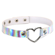 Load image into Gallery viewer, Holographic Collar Heart Choker Necklace