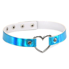 Load image into Gallery viewer, Holographic Collar Heart Choker Necklace