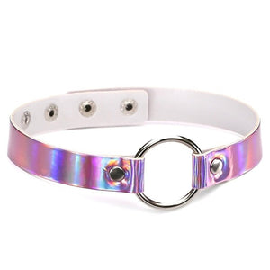 Holographic Collar Choker Necklace
