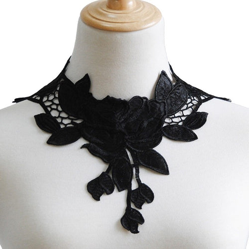 Handmade Black Lace Choker Necklace