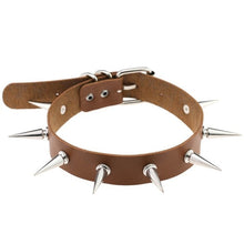 Load image into Gallery viewer, Leather Choker Necklace