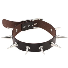 Load image into Gallery viewer, Leather Choker Necklace